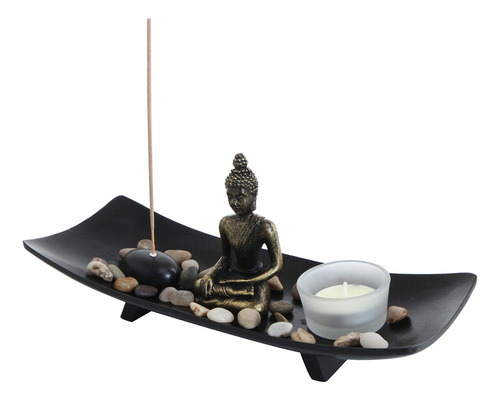 Mygift Zen Meditation Rock - Kit De Mesa De Jardín Con Ban.