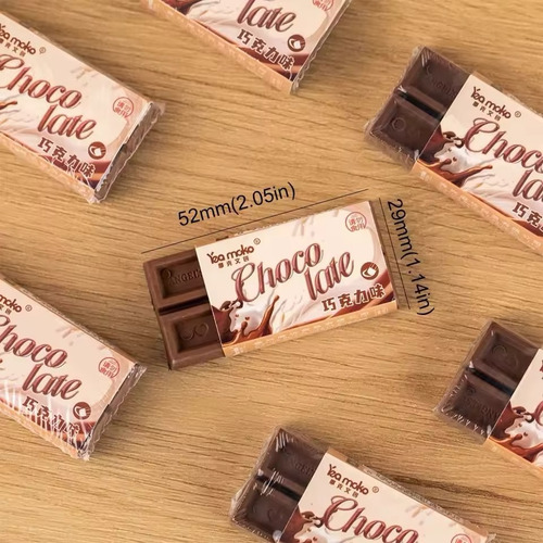 Pack 6 Gomas De Borrar Aroma Chocolate Fresa Kawaii Infantil