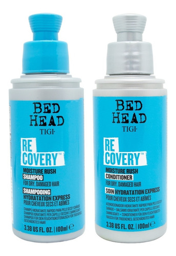 Tigi Bed Head Recovery Shampoo + Enjuague Travel 100ml Local