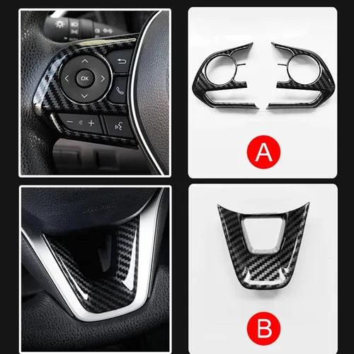 Adhesivo Abs Para El Marco Del Volante Del Coche, Con Forma