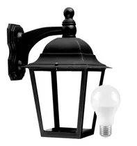 Comprar Farol Pared Polipropileno 4 Caras Vidrio Colonial + Foco Led