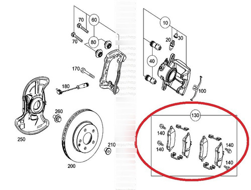 Pastilha Dianteira Mercedes C350 2008-2013 Original