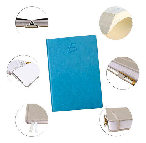 Cuaderno Con Forro De Piel Sintética Tamaño A5 120 Hojas