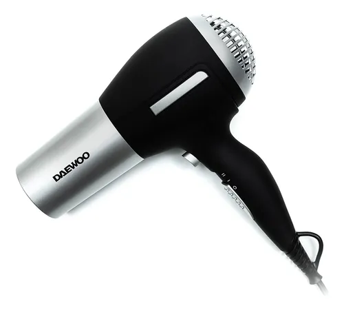 Secador De Pelo Profesional Daewoo 2000w Funcion Frio 2 Vel Color Negro Con Gris