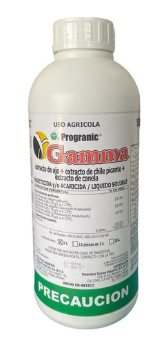 Gamma 1lt, Insecticida Acaricida Organico Ajo, Canela, Chile