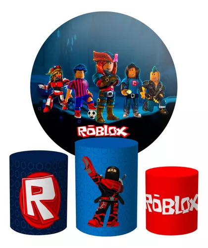 Painel Temático Roblox Azul Veste Fácil C/ Elástico