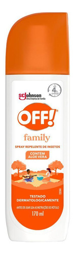 Repelente De Insetos Spray Off! Family 170ml