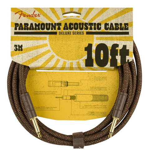 Fender 0990910007 Cable Para Guitarra O Bajo Paramount Café