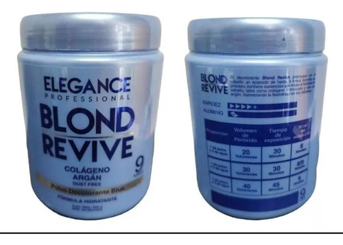Polvo Decolorante Blonder Revive 500 Gramos Elegance 