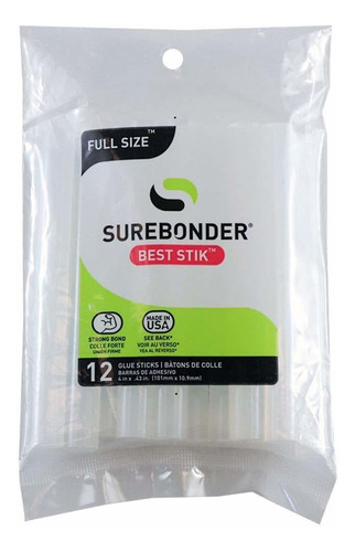 Surebonder Bs-12 alta Temperatura Mejor Pegamento, 4-inch