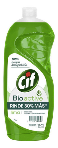 Detergente Cif Bioactive Lima 900 Ml