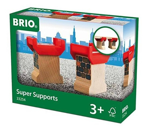 Set Vías De Madera Super Soportes - Niños 3+