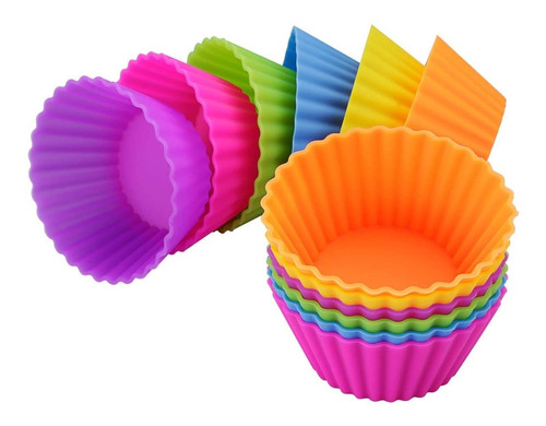 Pirotines Silicona Cupcake Muffins Magdalenas X 12 -40 +220c