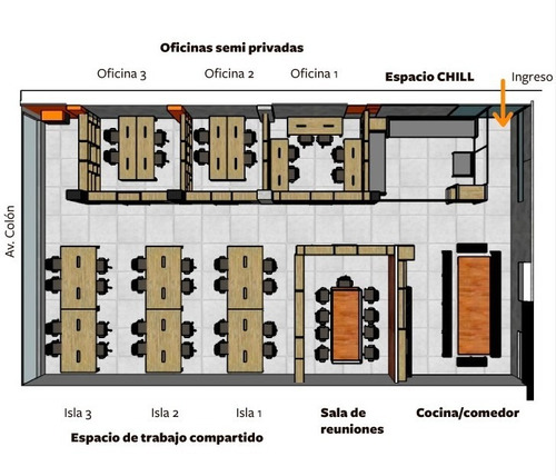 Imagen 15 de 15 de Colon 300 Externa Planta Libre 140 M2 Oficina Venta Centro