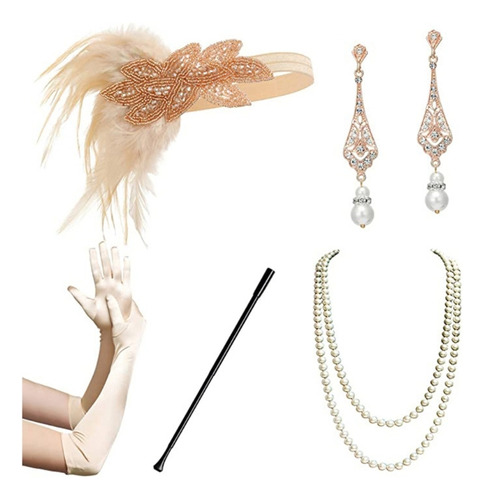 Accesorios Para Disfraz De Gatsby De Los Años 20 Para Mujer,