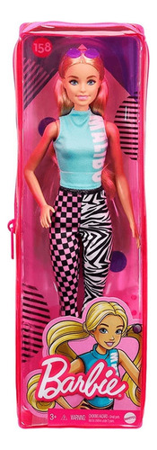 Barbie Fashionistas Loira Óculos Camiseta Malibu Mattel 158