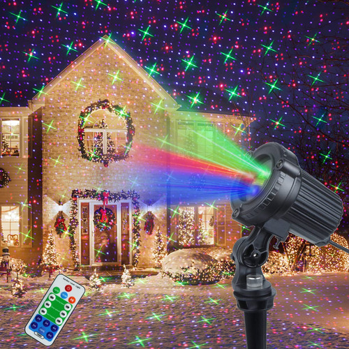 Mhazdze Luz Laser De Navidad Para Exteriores, Estrella De Cr