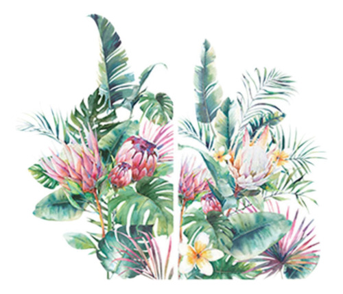 Calcomanías De Pared Con Hojas Y Flores, Pegatinas De Pared