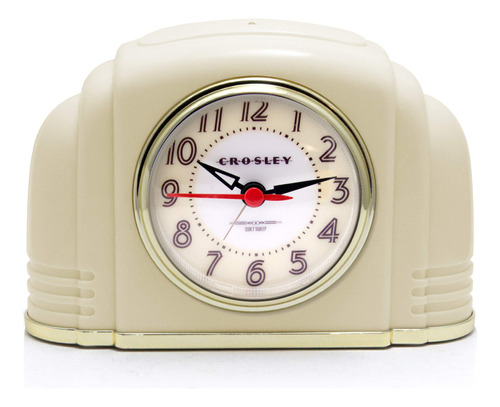 Time Crosley - Reloj Despertador Analógico Art Deco Vint