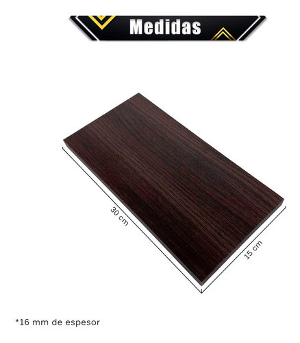 Imagen 3 de 8 de 3 Repisas Flotantes Minimalistas Melamina Vintage 30x15 Color Chocolate