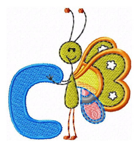 Bordados Computadorizados Bca311 Alfabeto Butterfly