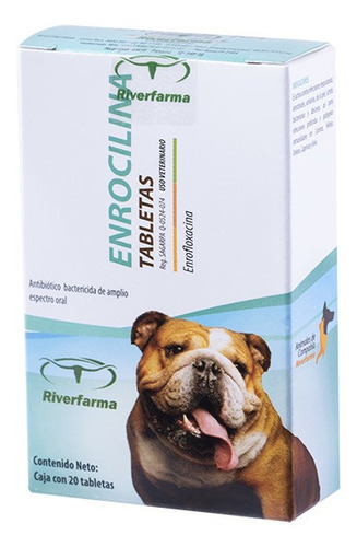 Enrofloxacina 50mg Enrocilina 20 Tabs Perros, Gatos Y Aves