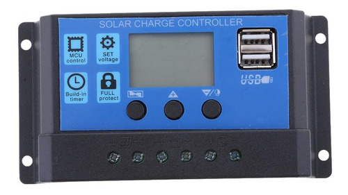 Imagen 2 de 7 de Contorlador De Carga Solar 12v / 24v 30a, Pantalla Funciones
