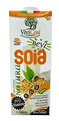 Leche De Soya 1 L - Sin Gluten, Sin Azucar - Vivicosi