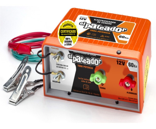 Imagen 8 de 10 de El Pateador Para Cercos 12v 60km Valls Boyero Eléctrico