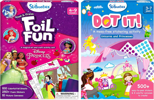 Skillmatics Foil Fun Disney Princess And Dot It Unicorns & P