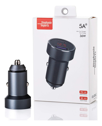 Adaptador De Cargador Rápido Para Coche 36w Usb Tipo C Pd 3.