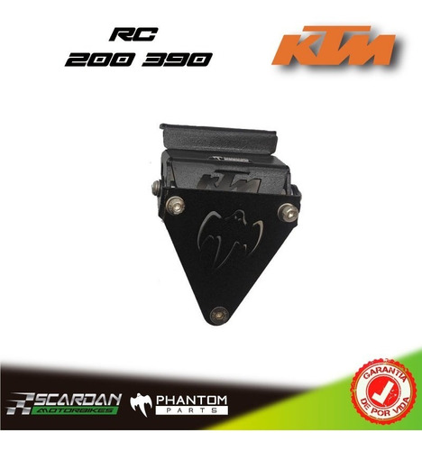 Imagen 1 de 3 de Portapatente Rebatible Fender Ktm Rc 200 390 14-20
