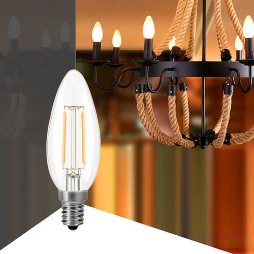 Bombilla Led E14 De 2 W, Color Blanco Cálido, Estilo Vintage