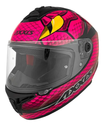 Casco Moto Mujer Axxis Draken Nahesa A8 Rosa Brillo Dafy