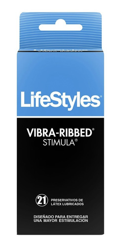 Preservativos Lifestyles Vibra-ribbed Stimula 21 Condones