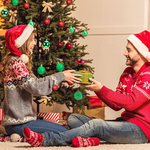 Juego 100 Adornos Inastillables Miniesferas Navidad Rojo Ver