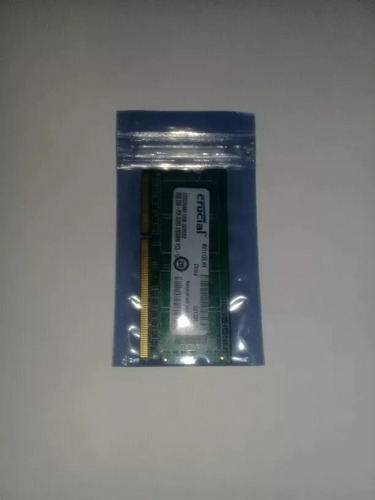 Imagen 2 de 6 de Memoria Ddr3 2gb Para Laptop Crucial Pc3-12800 1600mhz Nueva