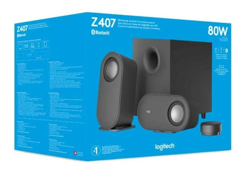 Imagen 3 de 4 de Parlante Bluetooth Logitech Z407 80w Control Inalambrico 2.1
