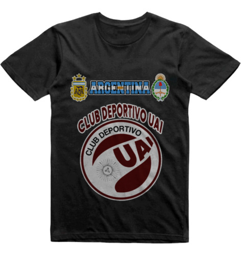 Remera Infantil Negra Club Deportivo Uai