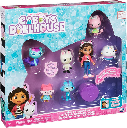 Gabbys Dollhouse Deluxe Set De Regalo Con 7 Figuras De Ju...