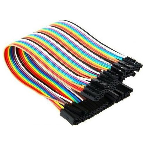 40 Cables Dupont Jumper 10cm 2.54 Mm Hembra A Hembra