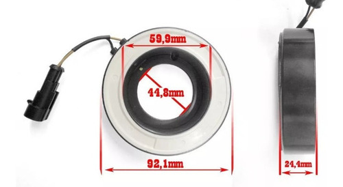 Imagem 3 de 5 de Bobina Magnética Compressor Grand Siena 1.6 Etorq Original