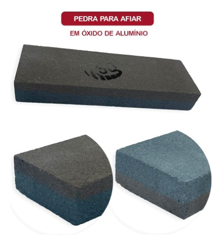 Pedra Profissional Para Amolar E Afiar Faca Dupla Face