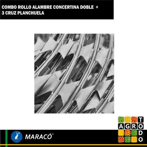 Imagen 5 de 7 de Alambre Concertina 45 Cm X 10 M C/ Cruz Planchuela X 3 7596