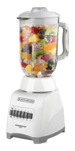 Imagen 3 de 4 de Licuadora Black+Decker CrushMaster Pro BL1000 1.25 L blanca con vaso de vidrio 120V