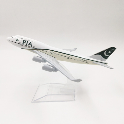 Miniatura Avião Pia Paquistão Boeing 747 Aeronave Comercial 