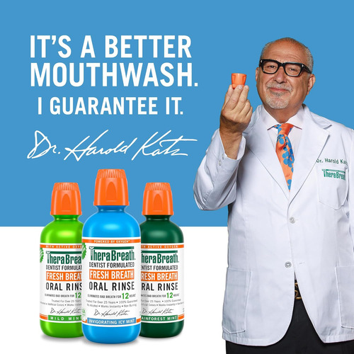 Therabreath Enjuague Bucal Para Aliento Fresco, Formulado Po