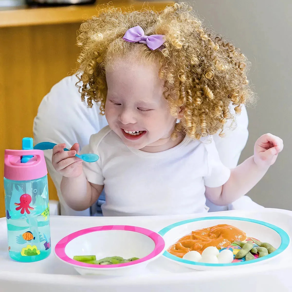 Pratinho Infantil Para Microondas Animal Fun Buba Resistente Sereia