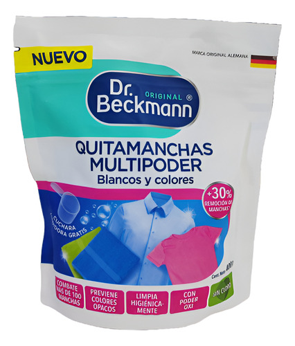 Quitamanchas Multipoder Blancos Y Colores Dr. Beckmann 400g