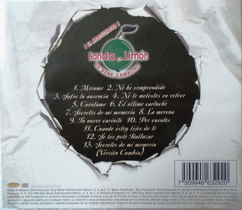 La Arrolladora Banda El Limon - Secretos De Mi Memoria Cd